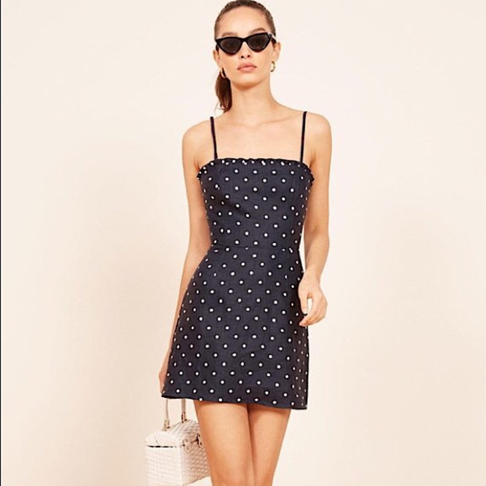 REFORMATION AVA MINI LINEN DRESS- NWOT ✨ SIZE 8